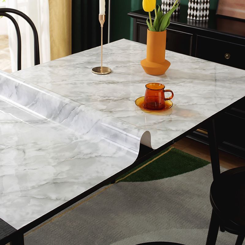 桌布防水防油防烫免洗北欧ins风大理石纹餐桌垫书桌长方形茶几垫高清大图