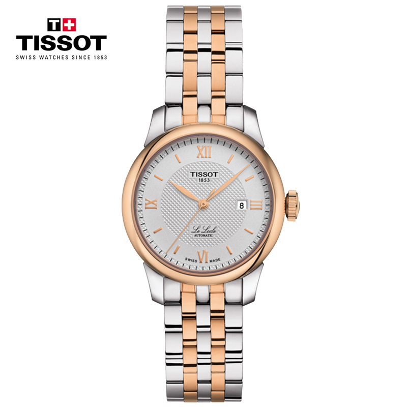 天梭(TISSOT)瑞士手表 力洛克系列钢带机械女表 经典商务表T006.207.22.038.00
