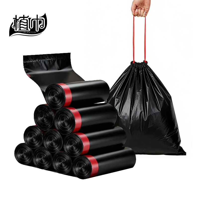 植巾 L220 45*55cm 抽绳款 垃圾袋 165个/包 垃圾袋 (单位:包) 黑色高清大图