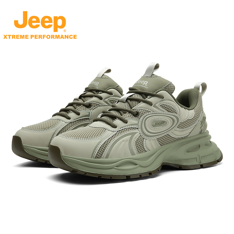 jeep吉普户外透气徒步鞋男防滑耐磨登山鞋轻便减震爬山运动休闲鞋