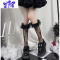 Ideamini蕾丝花边袜子女中筒白色日系小腿袜丝袜透明提花公主袜袜子