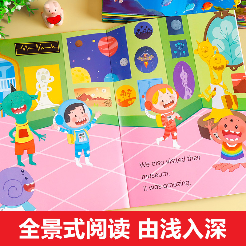 [1年级]英语分级阅读绘本10册 [正版]视频教学英语分级阅读绘本动画视频教学纯正发音英文有声课外读物小学生阅读书小学一高清大图