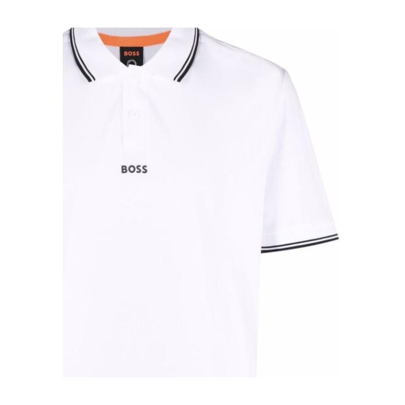Hugo boss白色经典徽标POLO衫男装短袖直筒设计时尚百搭高清大图