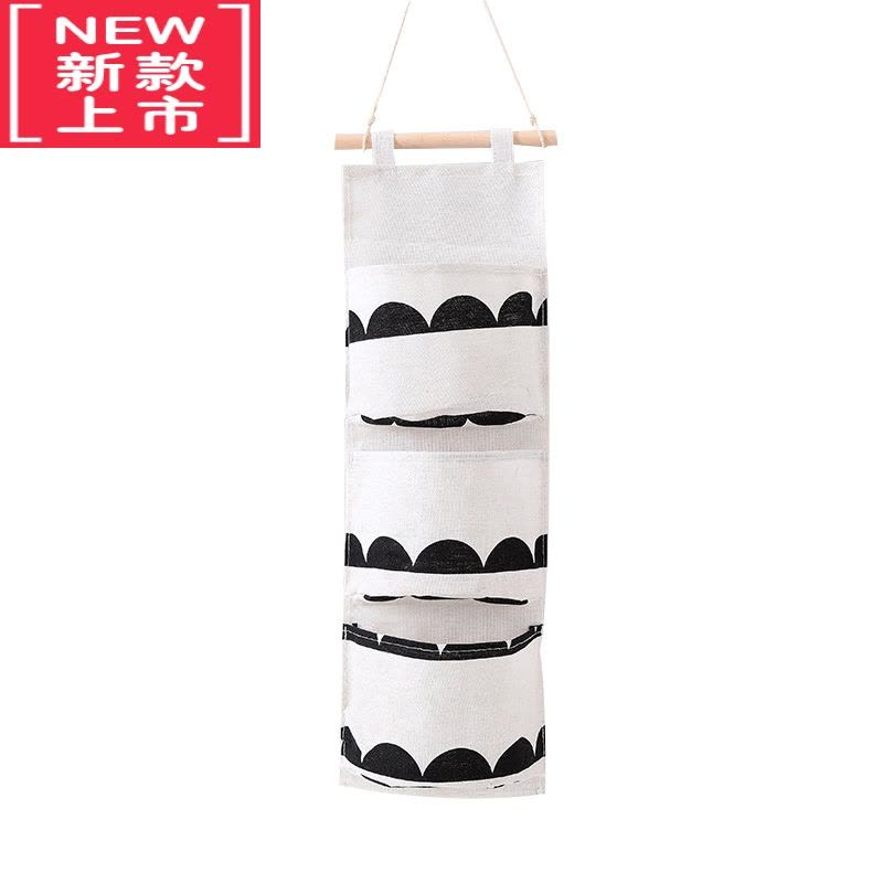 可莉允布艺挂墙上置物袋储物挂兜 门后可悬挂式收纳布袋多层墙面壁挂袋图片