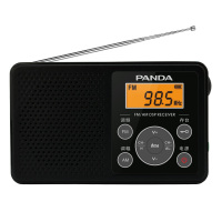 熊猫(PANDA) 6105 黑色 迷你便携式收音机 四六级英语听力收音机 学生英语考级FM调频