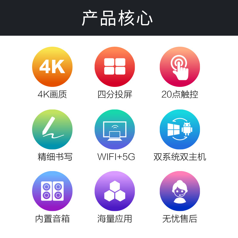 康佳(KONKA)55英寸 X55S 智能会议平板触摸触控一体机 交互式电子白板 远程会议 商用电视