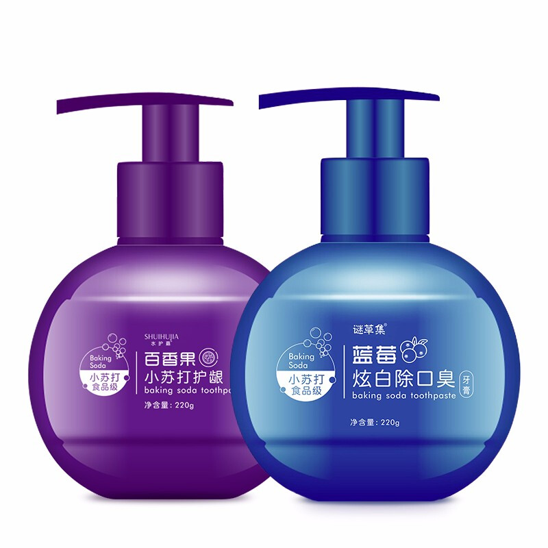 水护嘉 Shuihujia 牙膏 抖音同款2支装 水护嘉按压式小苏打牙膏水果味口气清新去烟渍口臭 去黄牙渍炫牙白清新口气家庭装 价格图片品牌报价 苏宁易购美人符专营店
