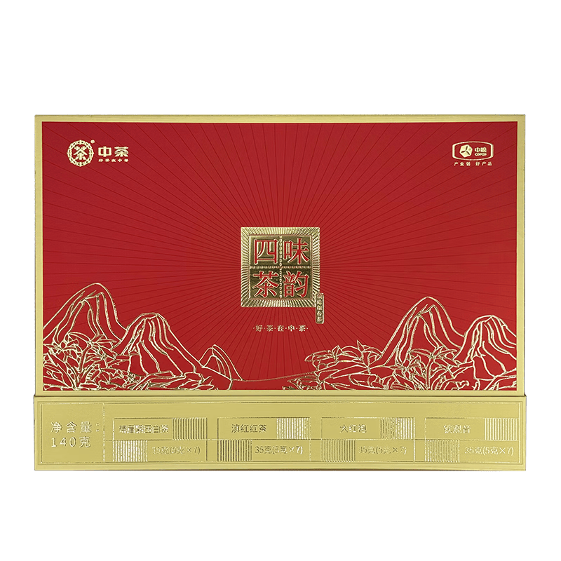 中茶 四味茶韵组合茶礼盒 140g*1盒(单位:盒)高清大图
