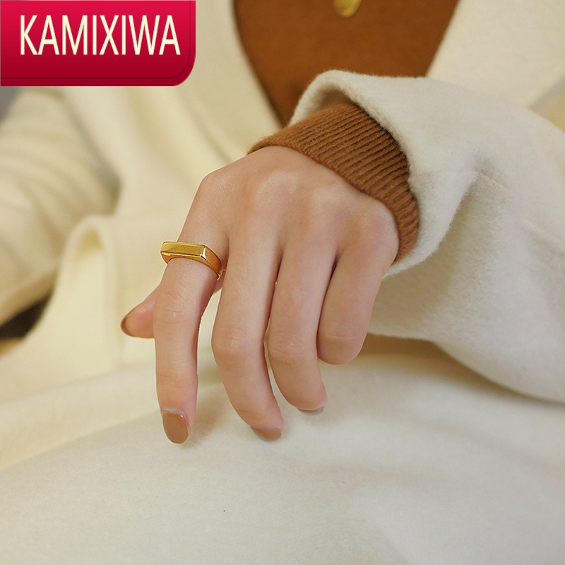 kamixiwa大码戒指女胖mm大号冷淡风欧美网红时尚胖手加肥加大食指食指