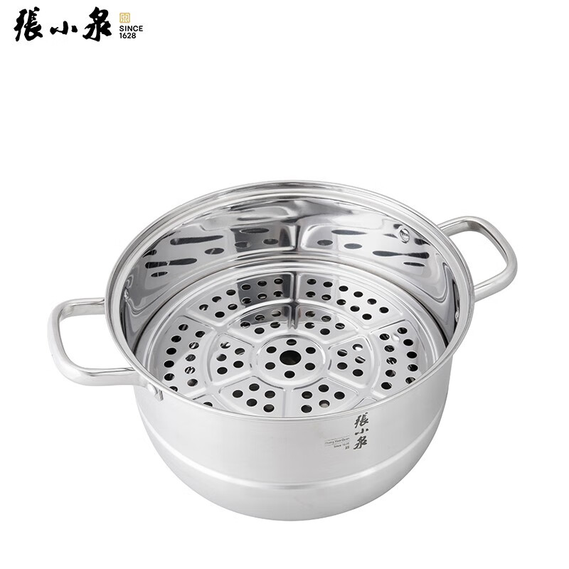 张小泉 爱家复底三层蒸锅C35200100 28cm高清大图