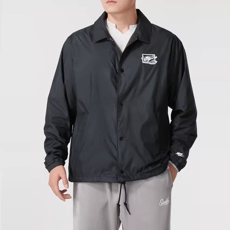 NIKE耐克外套运动休闲舒适梭织翻领男装夹克FZ0801-010 D高清大图