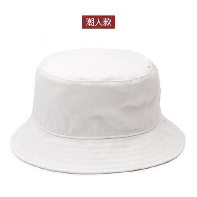太阳帽子女遮阳帽防晒帽双面大S同款渔夫帽日系 白色-潮人款(帽檐5cm)