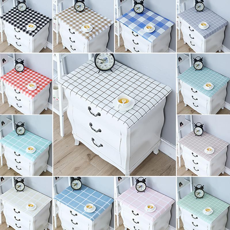 家柏饰(CORATED)床头柜盖布防水免洗pvc防尘罩 现代简约电视柜套罩卧室小桌布盖巾