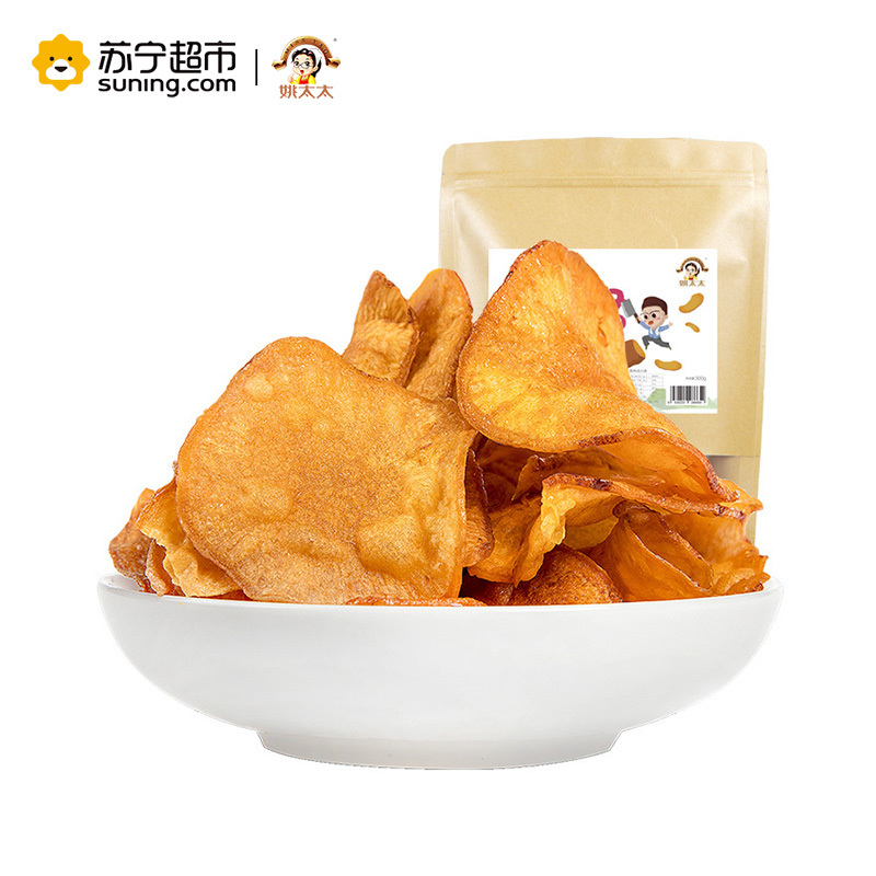 姚太太 膨化食品 甜翻红薯君300g 红薯片 休闲食品