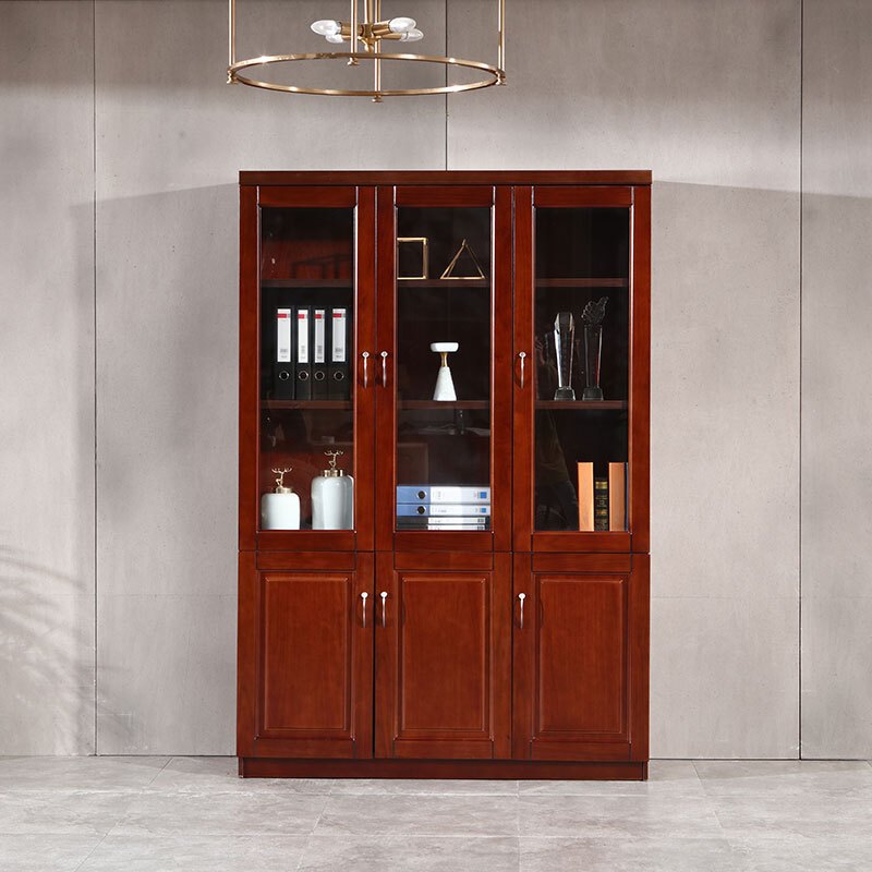 大嘉 三门实木文件柜1.2m*2.0m*0.4m高清大图