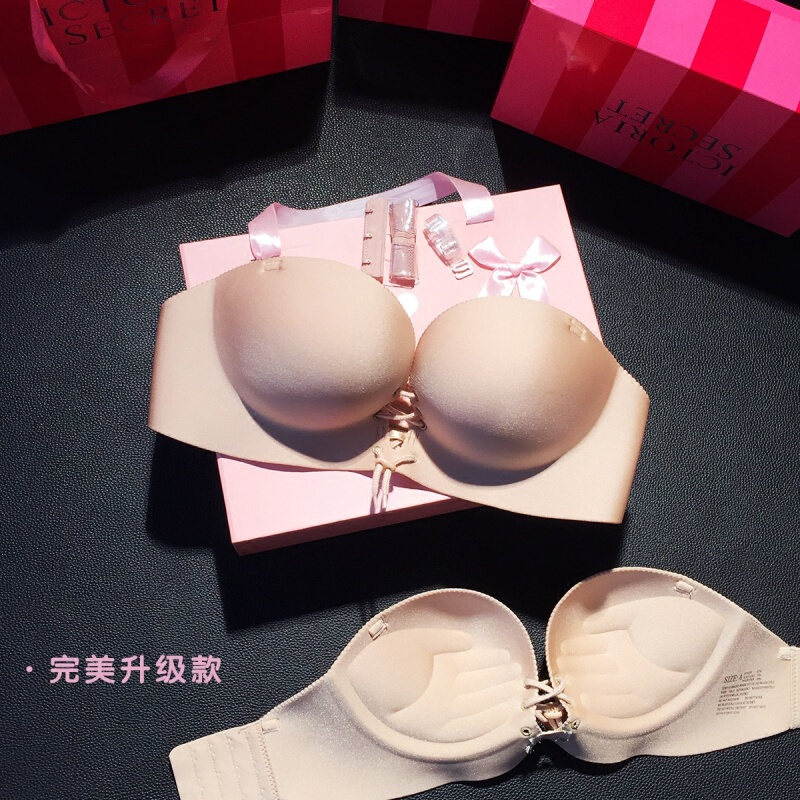 二分之一杯文胸无痕隐形文胸无肩带文胸+拢+滑礼服无带文胸
