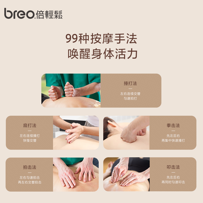 倍轻松(breo)颈椎按摩器Neck N2肩颈按摩披肩按摩器 颈椎颈部肩部腰部背部按摩仪 捶打按摩 肖战代言款