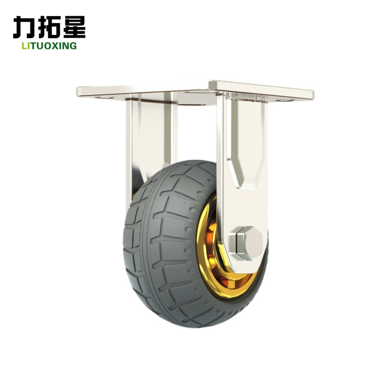 力拓星 橡胶轮 4寸定向 个高清大图