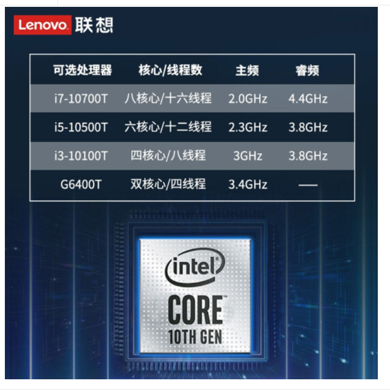联想微型迷你主机台式机电脑thinkcentrem730q商用办公台式电脑单主机