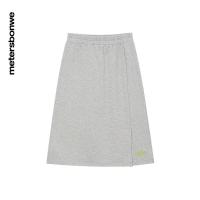 美特斯邦威草莓熊联名针织半身裙女夏季减龄休闲简约裙子758640_954 160/M（100-120斤） 中花灰