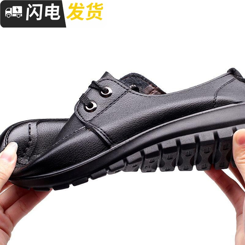 女鞋厨师鞋防滑防防油厨房专用工作皮鞋肯德基上班女士舒适加绒启如女士高帮鞋