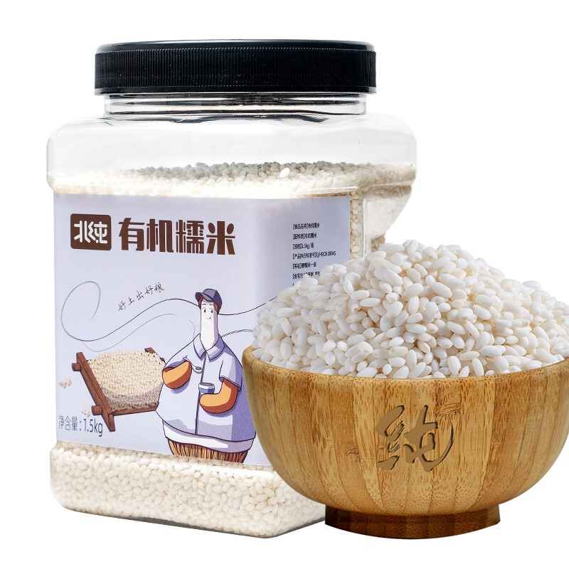 北纯 有机糯米(瓶装)1.5kg