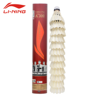李宁 LI-NING 羽毛球耐打飞行稳定训练比赛用球 A+300[12只装 77速]耐打鹅毛球