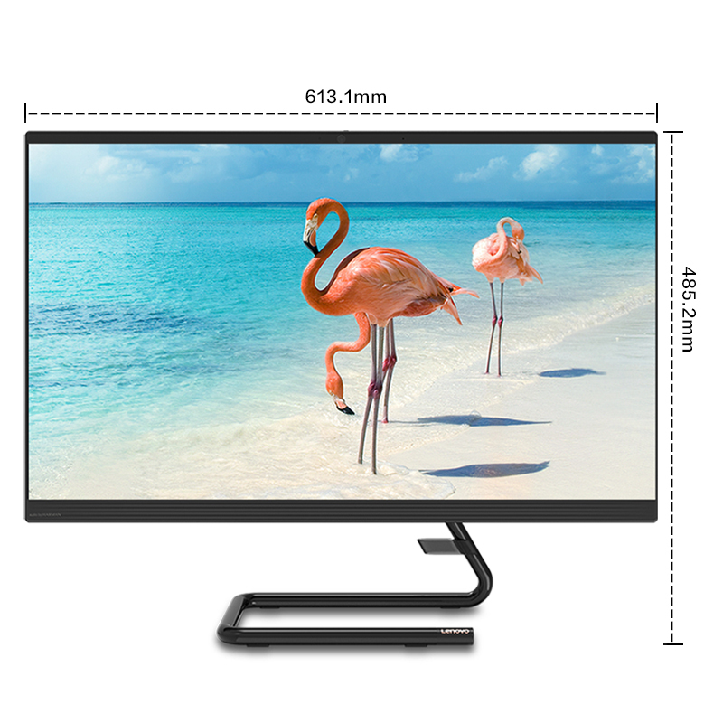 联想(Lenovo)AIO 520C 十代酷睿i5 27英寸高性能娱乐 个人家用商务高效办公一体机台式电脑(I5-10400T 16G 512GB SSD 集显)黑色