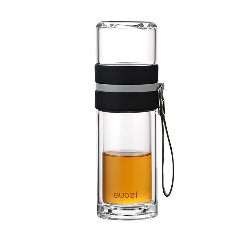 果兹(GUOZI) 泡茶师随行杯GZ-S51 下茶仓200ml+上茶仓90ml 高硼硅玻璃 单个价