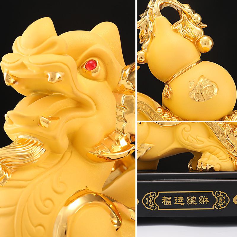 美帮汇皮丘貔貅摆件大号貔恘葫芦工艺品新店铺开业礼品高清大图