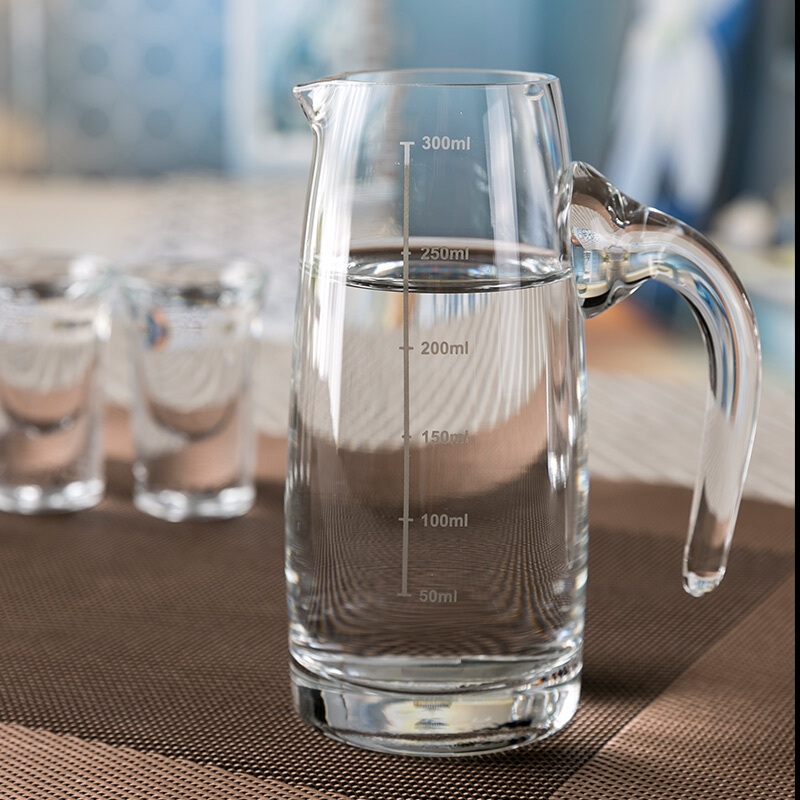 带刻度白酒壶分酒器红酒醒酒器家用公杯葡萄酒透明水晶玻璃酒具