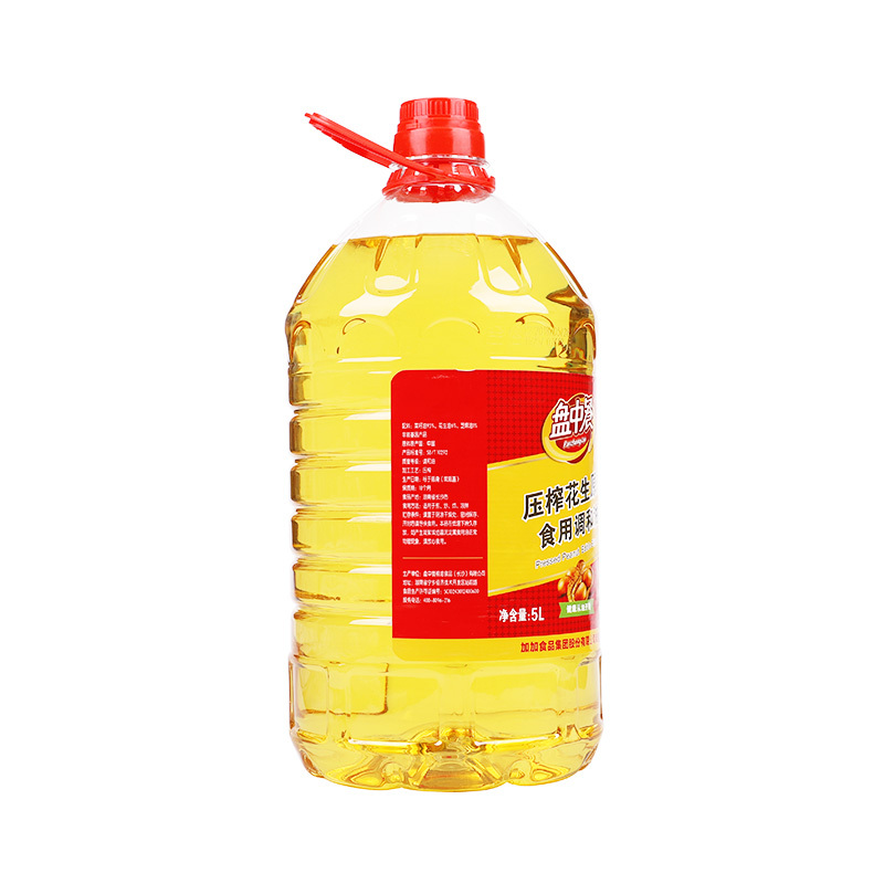 加加 盘中餐压榨花生原香食用调和油5L