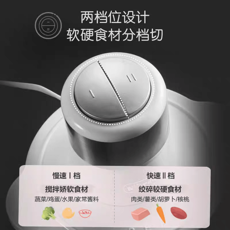 小熊Bear多功能搅拌绞馅机QSJ-C03A1-S02 300瓦2200转榨奶昔防漏电轻巧设计2升容量高清大图