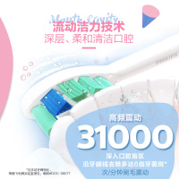 飞利浦(Philips)声波震动电动牙刷HX6215/74 樱花粉 成人充电式牙刷 力度感应 深层清洁 去除牙菌斑
