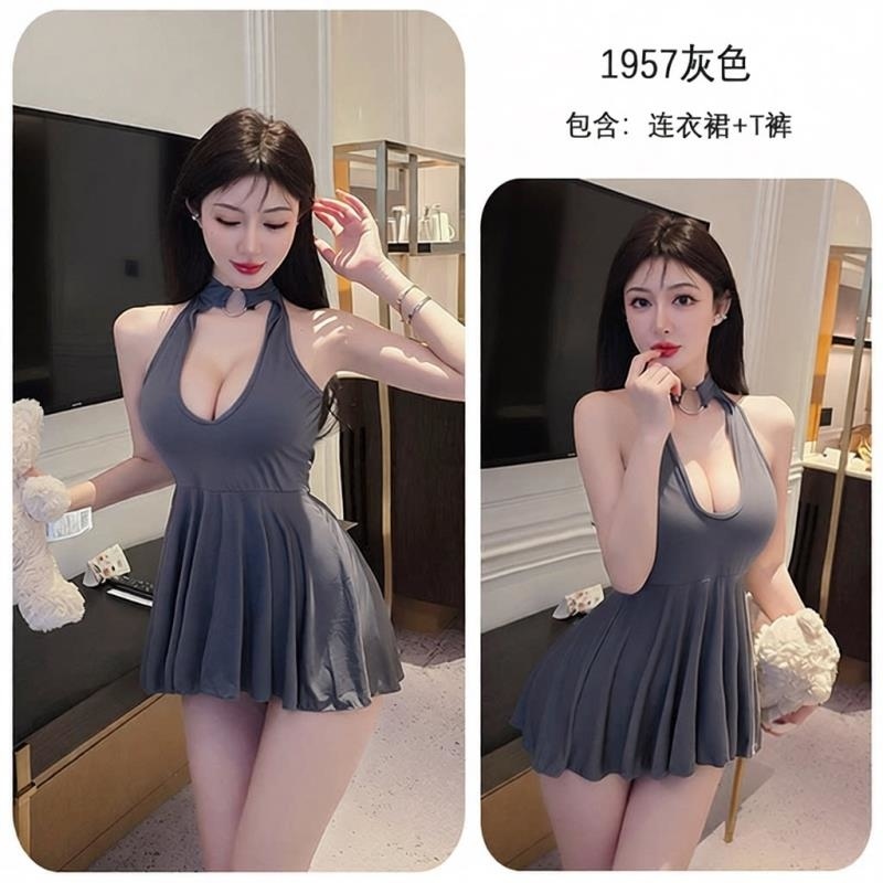 长夜漫漫情趣内衣性感正反俩穿镂空连身裙纯欲睡制服诱惑套装nthF高清大图