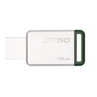 金士顿(Kingston)USB3.1 16GB 金属U盘 DT50 高速车载U盘 绿色