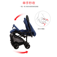 呵宝(HOPE)婴儿车推车超轻便可折叠宝宝车可上飞机可坐可躺儿童手推车带拉杆轻质5.9Kg天际款