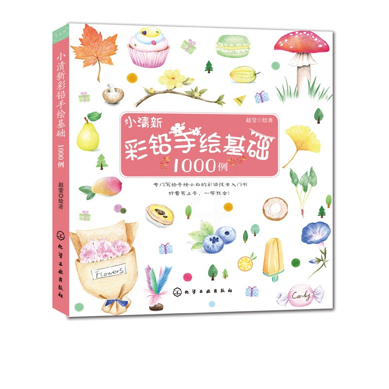 [正版]小清新彩铅手绘基础1000例 彩铅画入门教程书 彩色铅笔手绘书 彩铅画技法从入门到精通 手绘彩铅画图 零基础彩高清大图