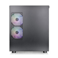 Thermaltake(Tt)钢影透S240海景房机箱 黑色(M-ATX主板/支持240水冷/270°全景台式电脑机箱