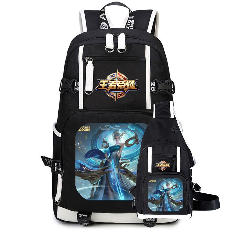 王者荣耀书包动漫孙悟空韩信李白地狱火游戏周边双肩包学生背包无图案