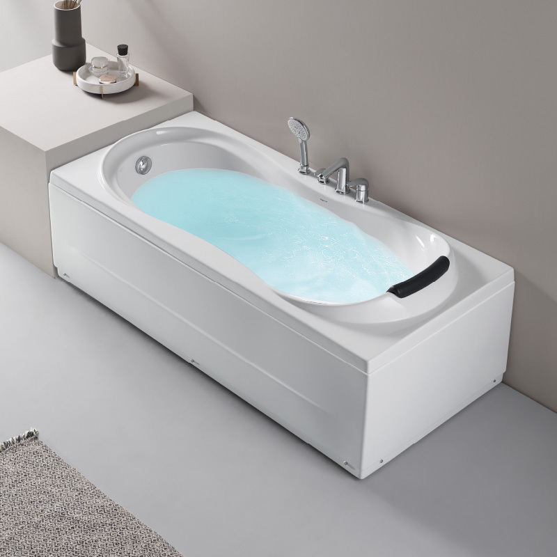 法恩莎浴缸亚克力家用单人方形15米五件套成人洗浴池fw003c151717米fw