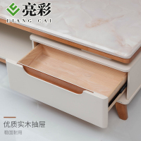 亮彩 现代简约大理石餐桌椅茶几电视柜组合小户型餐客厅可伸缩北欧茶几电视柜套装茶桌子视听柜地柜