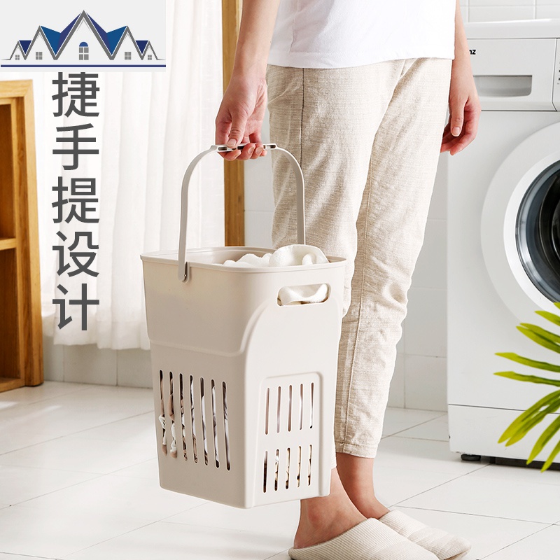 脏衣篮北欧脏衣服收纳筐洗衣篓衣物篮子娄桶家用塑料寝室宿舍篓子 三维工匠收纳篮高清大图