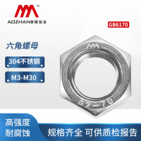 不锈钢1型六角螺母 GB6170A型 洗白 粗牙 M16 东明 M16