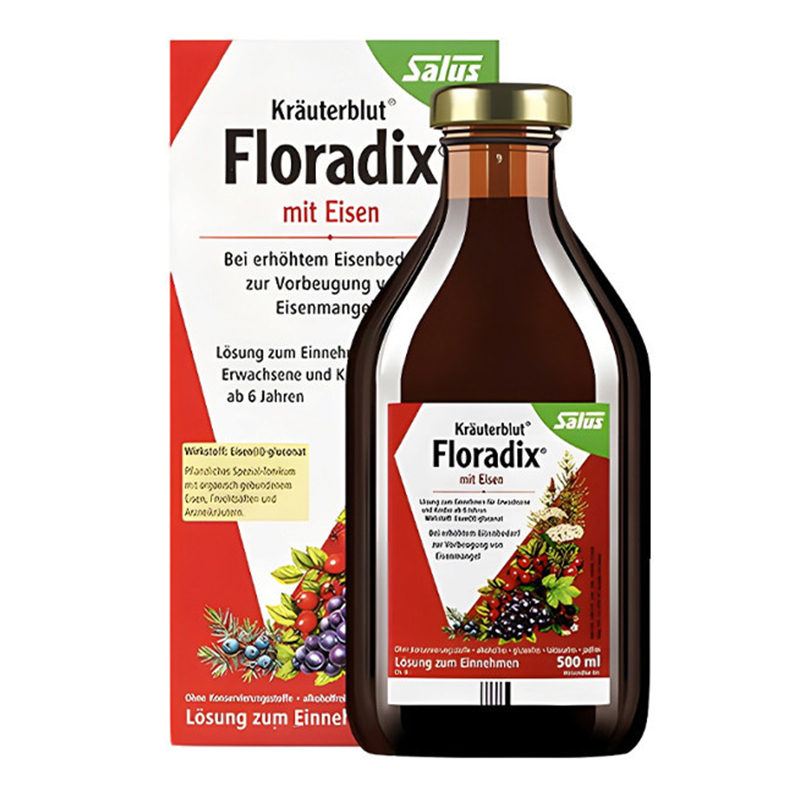 效期27年后-德国铁元(Floradix)salus莎露斯红铁元500ml/瓶装 儿童孕妇补充铁补气血膳食营养补充剂