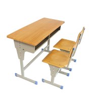 宏绮家具(HQ)学生课桌椅 家用高中生单人小孩写字桌 套装5-10岁升降加固加厚学...