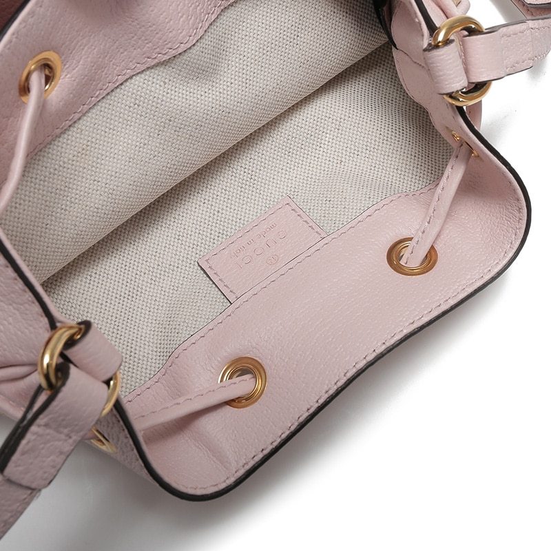 古驰gucci女士ophidia系列织物配皮单肩斜挎包抽绳包水桶包迷你款