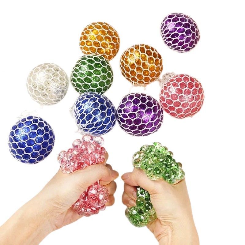 减压葡萄球发泄球七彩珠子创意解压球古怪捏捏乐发泄玩具儿童礼物