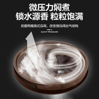 苏泊尔(SUPOR)球釜电饭煲 4L家用3-5人 多功能智能预约 三维立体加热 陶晶不粘内胆CFXB40FC835-75