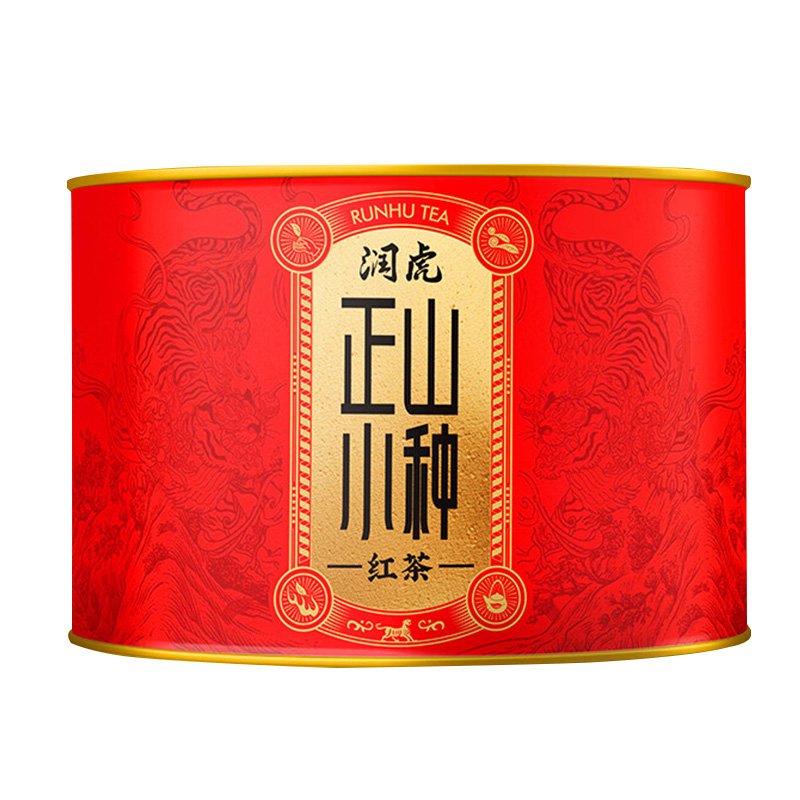 润虎 正山小种红茶 100g 铁罐装韵鸿贯系列